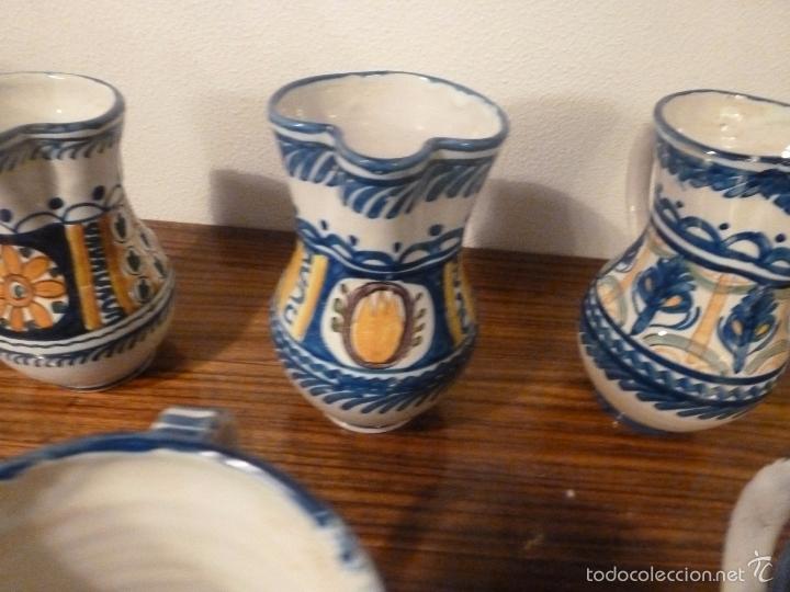 Antig&uuml;edades: juego de ocho jarras de manises - Foto 8