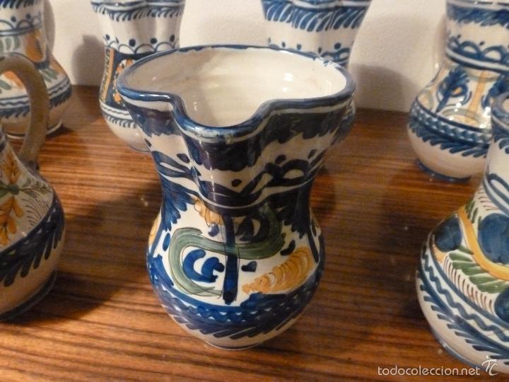 Antig&uuml;edades: juego de ocho jarras de manises - Foto 9