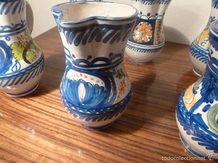 Antig&uuml;edades: juego de ocho jarras de manises - Foto 10