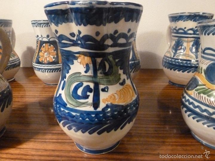 Antig&uuml;edades: juego de ocho jarras de manises - Foto 19
