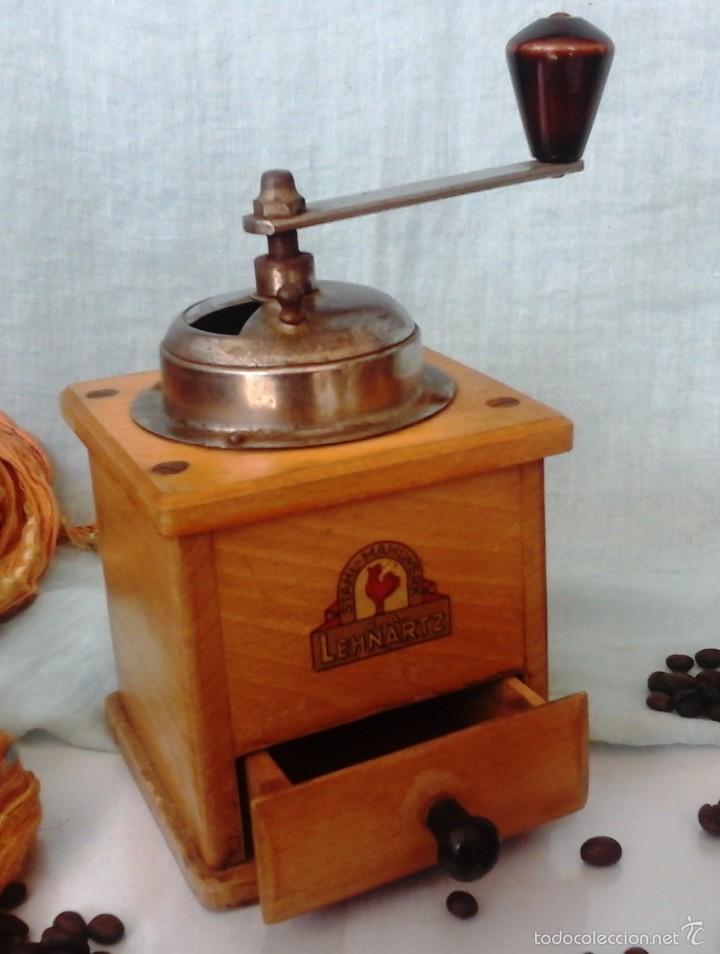 Antig&uuml;edades: MOLINILLO DE CAF&Eacute; MARCA LEHNARTZ VIEJO. MADERA DE HAYA: