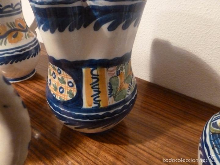 Antig&uuml;edades: juego de seis jarras de manises - Foto 19