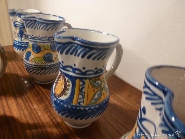 Antig&uuml;edades: juego de ocho jarras de manises - Foto 2