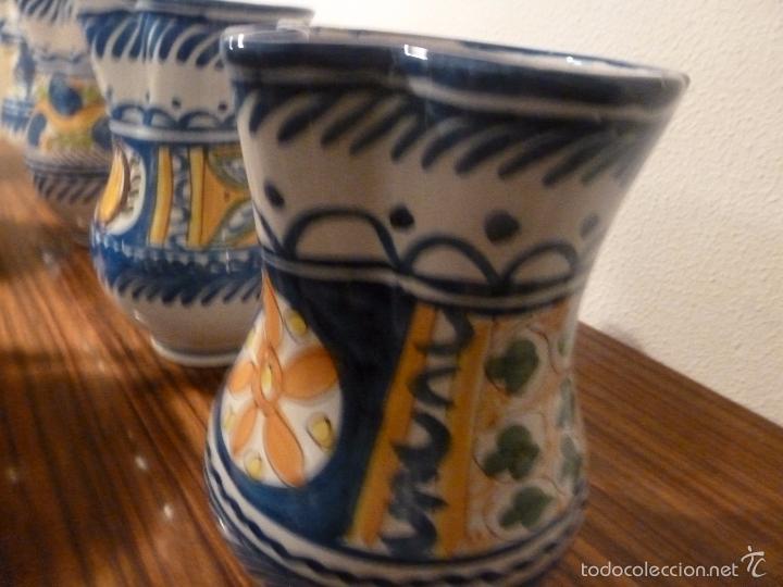 Antig&uuml;edades: juego de ocho jarras de manises - Foto 3