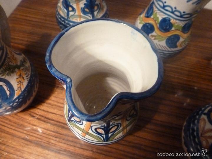 Antig&uuml;edades: juego de ocho jarras de manises - Foto 7