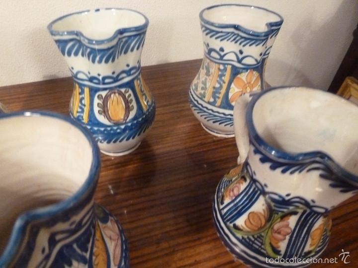 Antig&uuml;edades: juego de ocho jarras de manises - Foto 10