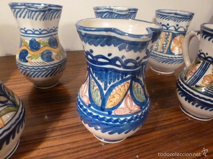 Antig&uuml;edades: juego de ocho jarras de manises - Foto 11