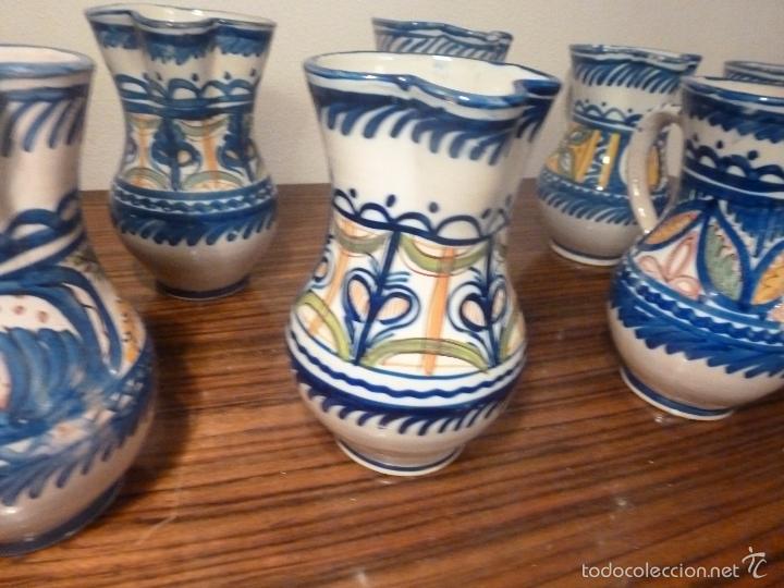 Antig&uuml;edades: juego de ocho jarras de manises - Foto 13