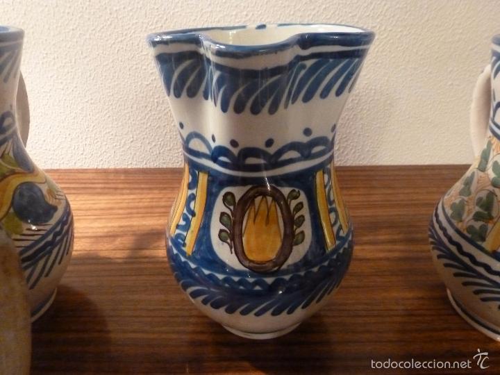 Antig&uuml;edades: juego de ocho jarras de manises - Foto 15