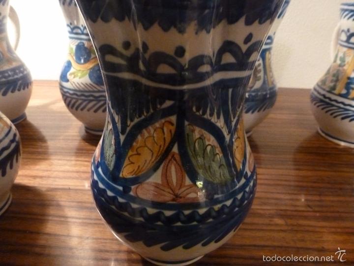 Antig&uuml;edades: juego de ocho jarras de manises - Foto 16