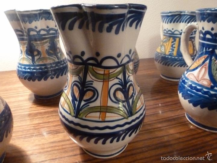 Antig&uuml;edades: juego de ocho jarras de manises - Foto 18