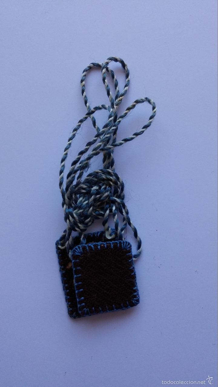 Antig&uuml;edades: Excapulario virgen del carmen de 2,3 x 1,9 cms - Foto 2