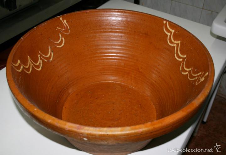 Antig&uuml;edades: ANTIGUO LEBRILLO GRANDE DE CERAMICA ESMALTADA, LOZA, LEBRILLA, VIDRIADO, PROCEDE DE HELLIN