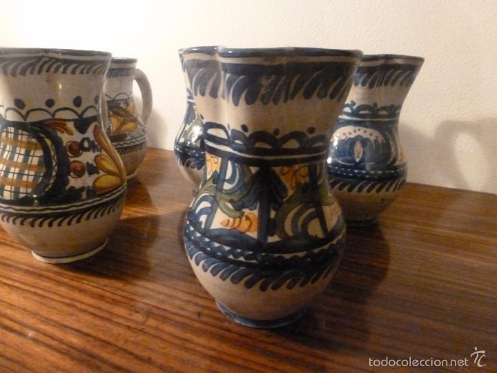 Antig&uuml;edades: juego de ocho jarras de manises (6) - Foto 4