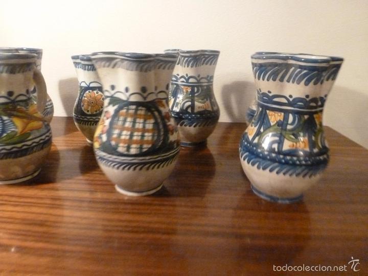 Antig&uuml;edades: juego de ocho jarras de manises (6) - Foto 5