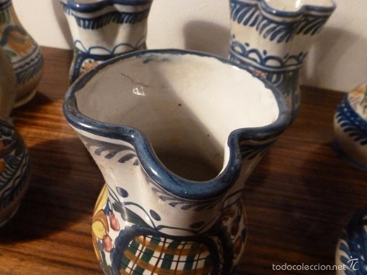 Antig&uuml;edades: juego de ocho jarras de manises (6) - Foto 10