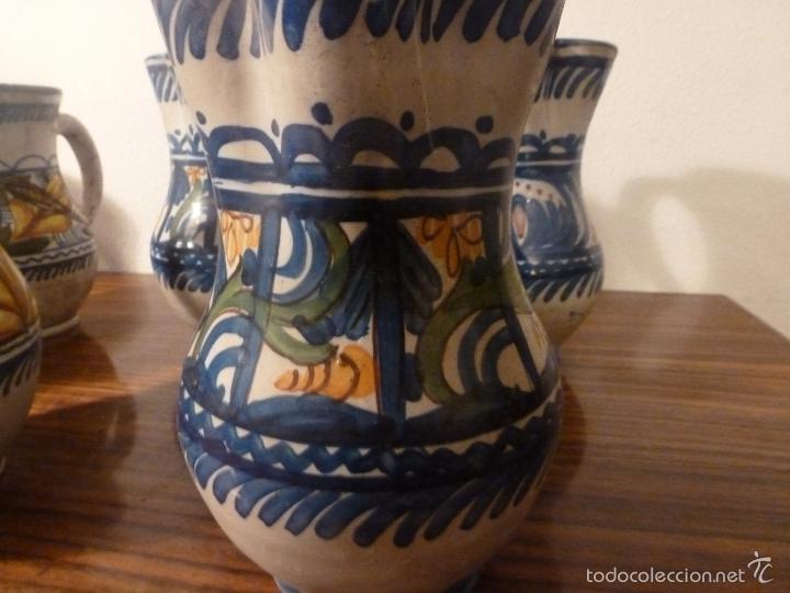 Antig&uuml;edades: juego de ocho jarras de manises (6) - Foto 13
