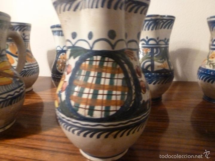 Antig&uuml;edades: juego de ocho jarras de manises (6) - Foto 15