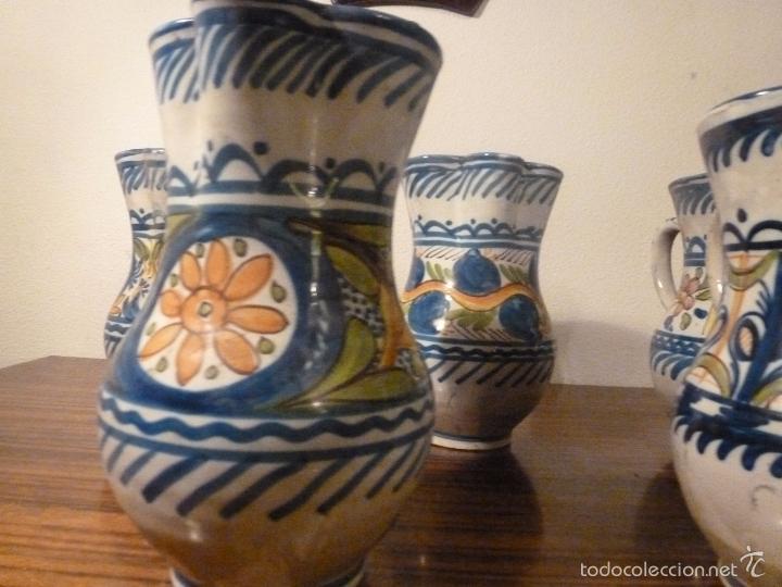 Antig&uuml;edades: juego de cinco jarras de ceramica - Foto 3