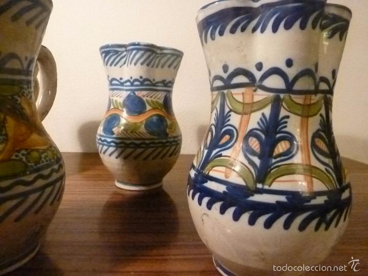 Antig&uuml;edades: juego de cinco jarras de ceramica - Foto 5