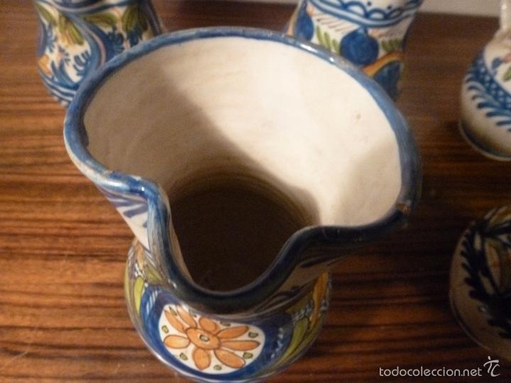 Antig&uuml;edades: juego de cinco jarras de ceramica - Foto 9