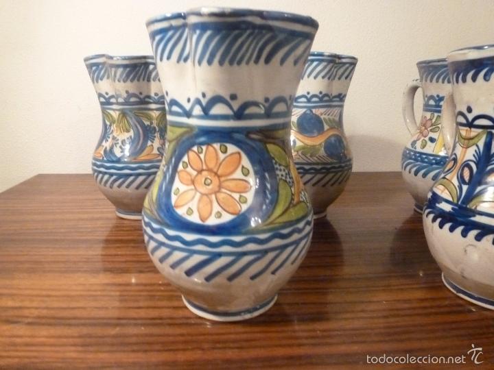 Antig&uuml;edades: juego de cinco jarras de ceramica - Foto 16