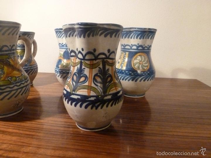 Antig&uuml;edades: juego de cinco jarras de ceramica - Foto 17