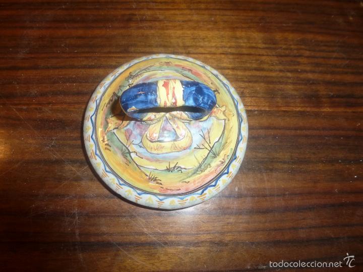 Antig&uuml;edades: tapa de bote de ceramica - Foto 3