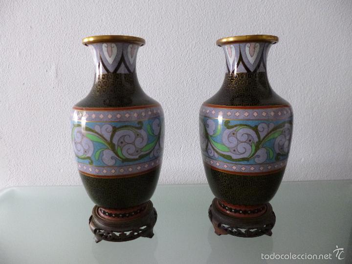 Antig&uuml;edades: Jarrones cloissone China, hacia 1900 - Foto 9