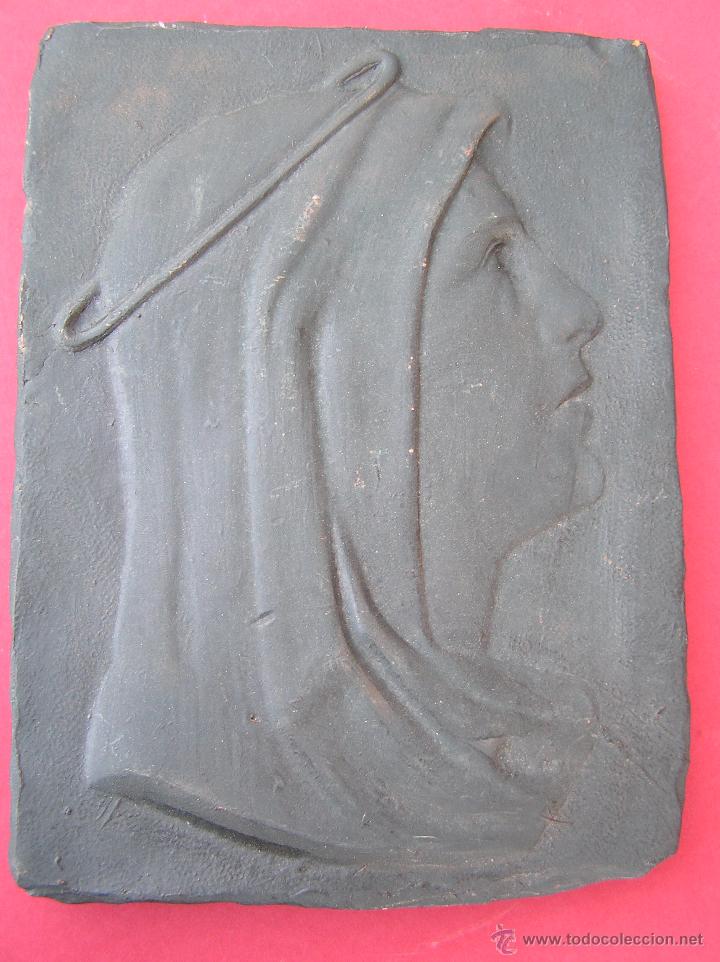 Antig&uuml;edades: VIRGEN . PLACA DE TERRACOTA. - Foto 2