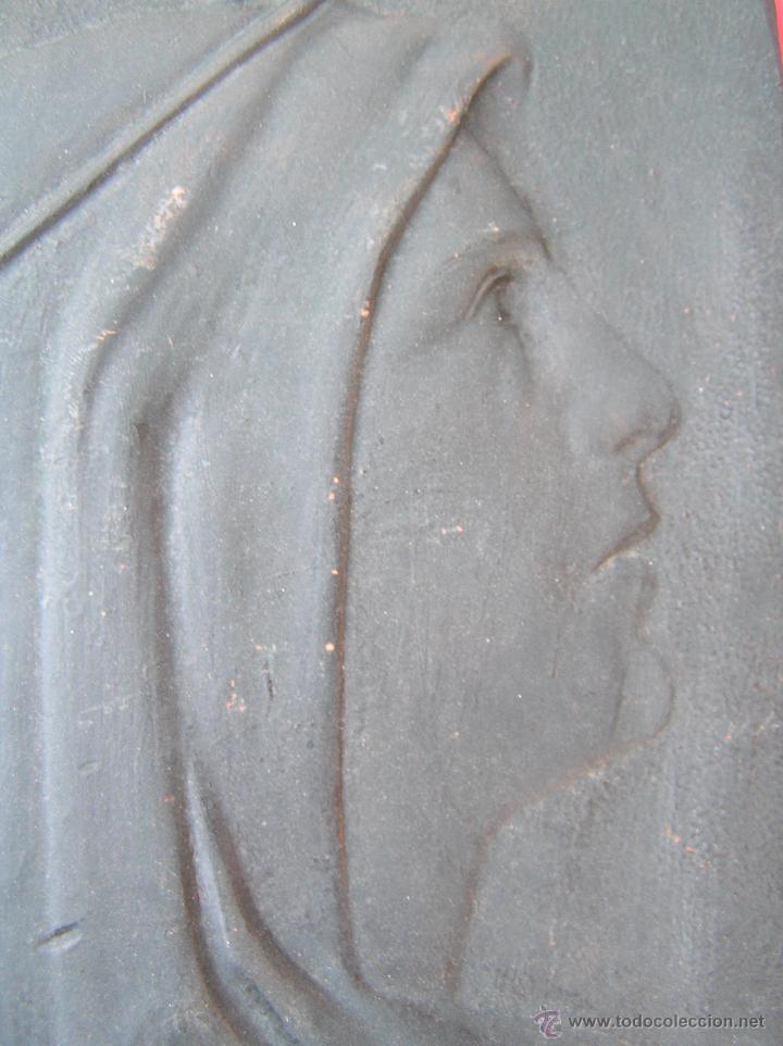 Antig&uuml;edades: VIRGEN . PLACA DE TERRACOTA. - Foto 3