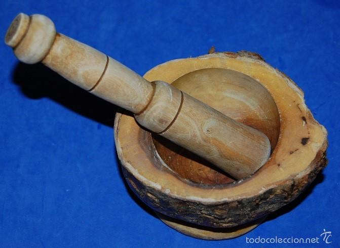 Antig&uuml;edades: ALMIREZ/MORTERO DE MADERA - Foto 4