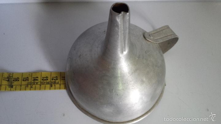 Antig&uuml;edades: ANTIGUO EMBUDO DE ALUMINIO 11CM. - Foto 5