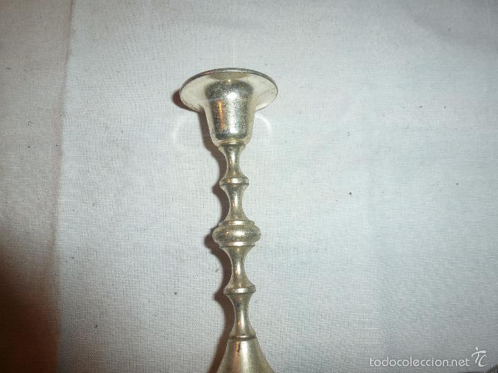 Antig&uuml;edades: CANDELERO CANDELABRO DE METAL - Foto 3