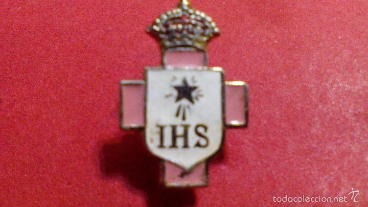Antig&uuml;edades: INSIGNIA DE OJAL RELIGIOSA IHS - Foto 1