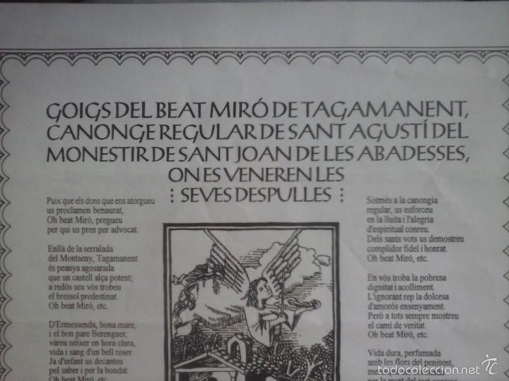 Antig&uuml;edades: GOIG del beat MIR&Oacute; DE TAGAMANENT. - Foto 2