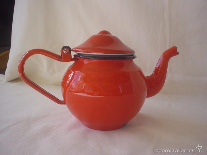 Antig&uuml;edades: TETERA ESMALTADA PORCELANA - CAFETERA - Foto 2