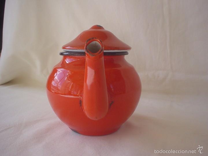 Antig&uuml;edades: TETERA ESMALTADA PORCELANA - CAFETERA - Foto 4