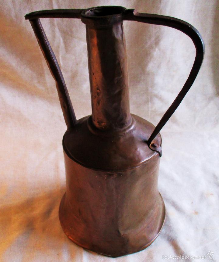 Antig&uuml;edades: ACEITERA DE COBRE,.ANTIGUA - Foto 6
