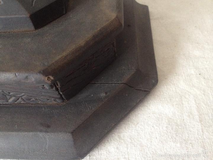 Antig&uuml;edades: PEANA MADERA NEGRA TALLADA - Foto 5
