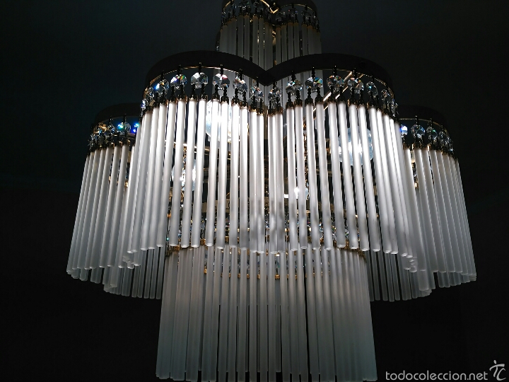 Antig&uuml;edades: LAMPARA CRISTAL Y LAT&Oacute;N - Foto 3