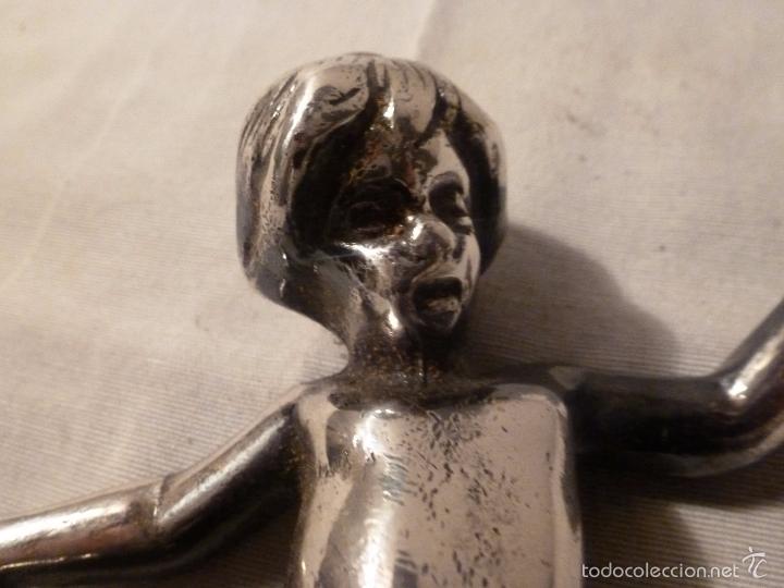 Antig&uuml;edades: NI&Ntilde;O DE METAL PLATEADO - Foto 5
