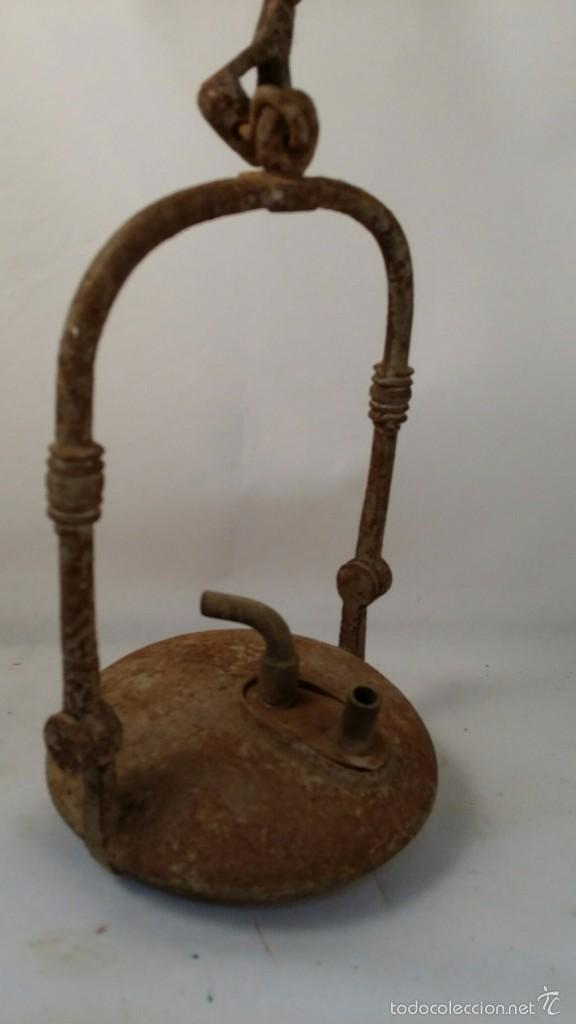Antig&uuml;edades: Antigua l&aacute;mpara de carburo. Poco com&uacute;n - Foto 2