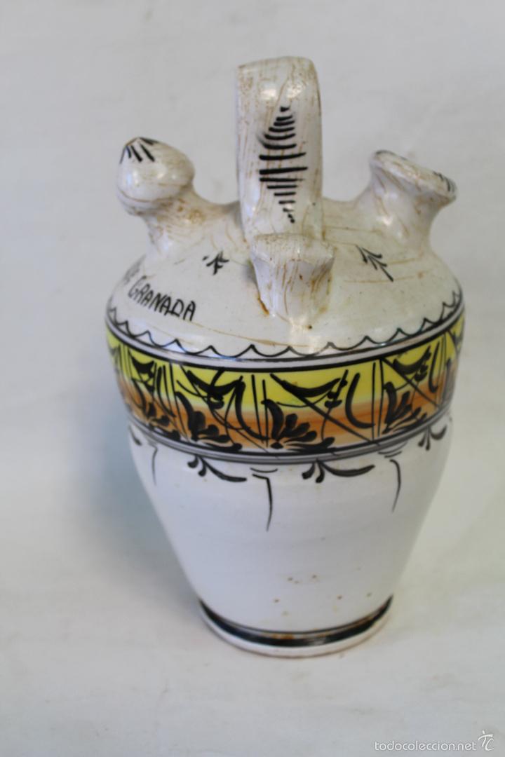 Antig&uuml;edades: botijo en ceramica rdo. de granada - Foto 2