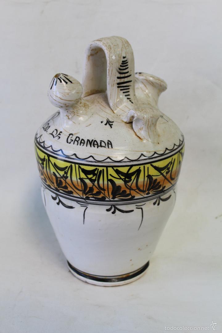 Antig&uuml;edades: botijo en ceramica rdo. de granada - Foto 4