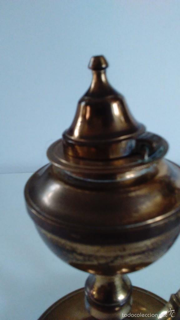 Antig&uuml;edades: Candil de aceite de bronce - Foto 3