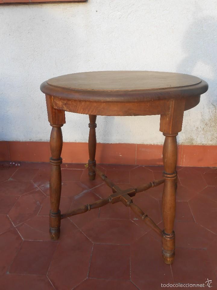 Antig&uuml;edades: Mesa de Madera -A&ntilde;os 50- - Foto 2