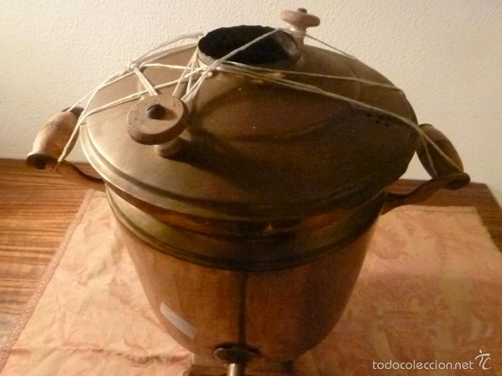 Antig&uuml;edades: samovar tetera de laton - Foto 2