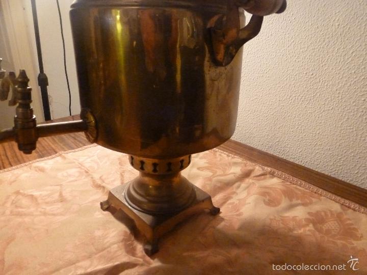 Antig&uuml;edades: samovar tetera de laton - Foto 3