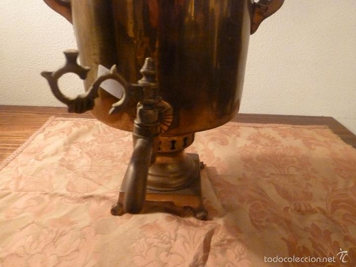 Antig&uuml;edades: samovar tetera de laton - Foto 4